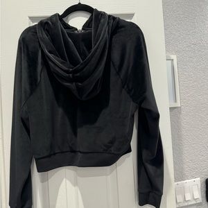 Victoria’s Secret black velour tracksuit